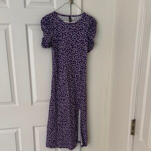 H&M Divided Purple Floral Top